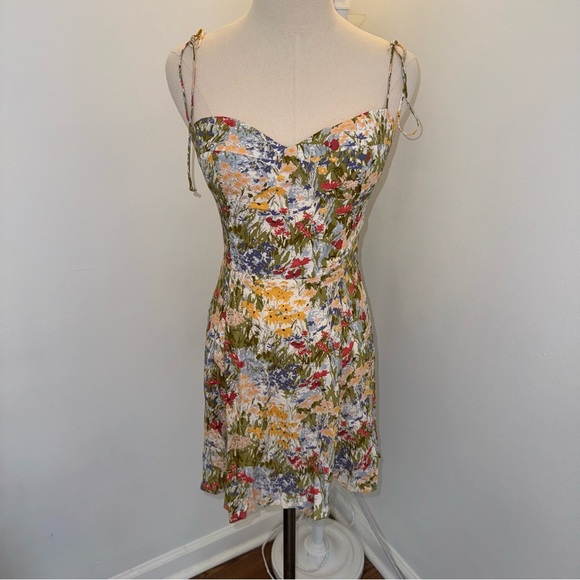 Reformation Women’s 6 Kourtney or Saskia Green Floral Mini Dress - Picture 3 of 9